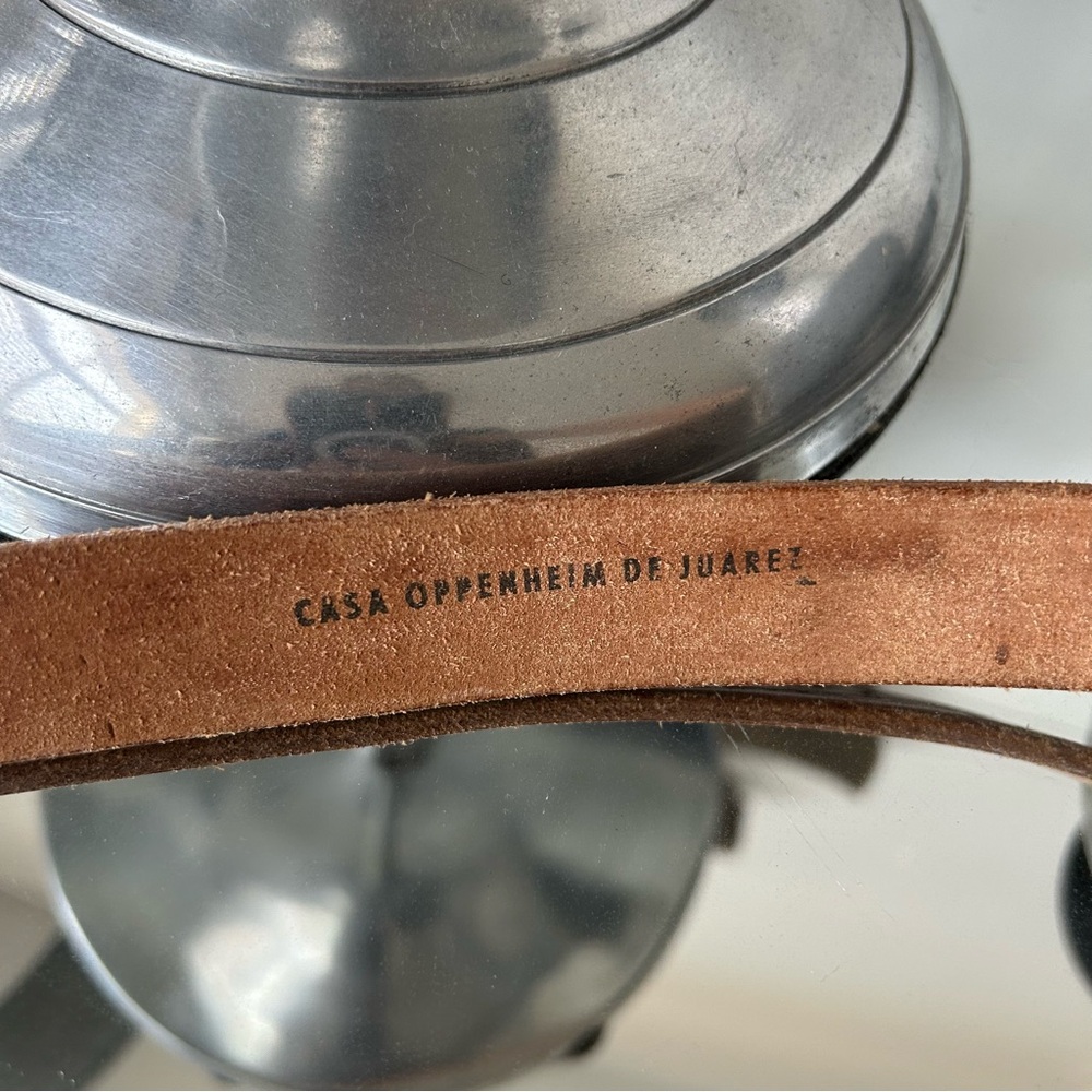 Genuine Leather Hand-carved Belt - Picture 5 of 7